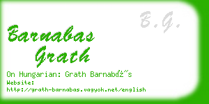 barnabas grath business card